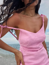 Barbie Beloved – Rückenfreies, kurzes Kleid aus Baumwolle mit Knoten